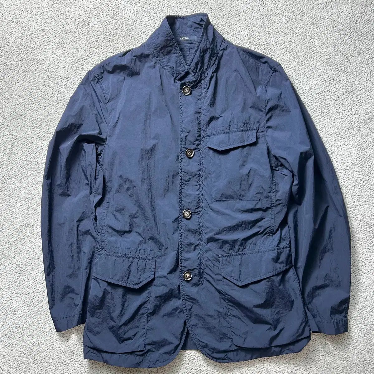 ヘジス Hazzys ブランド メンズ ネイビー ナイロン ジャケット 95