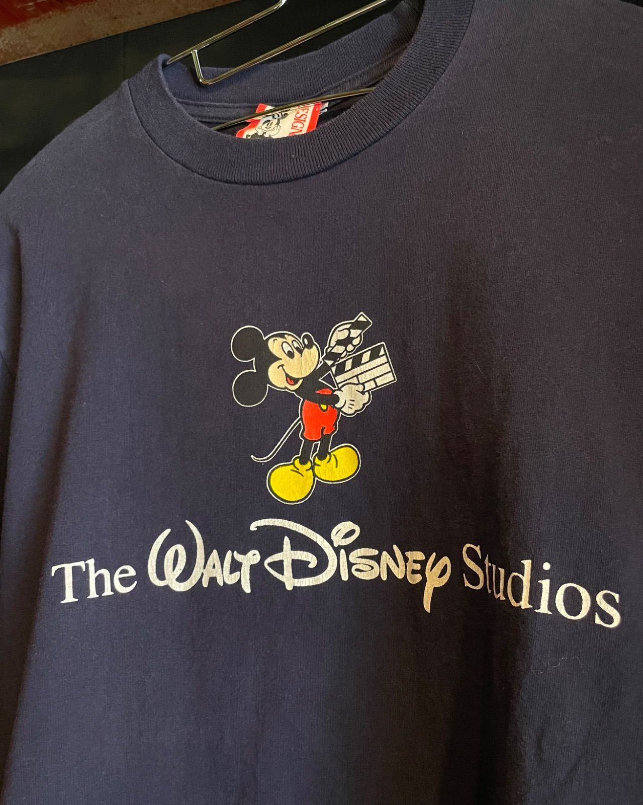90s Disney DESIGNS(The Walt Disney Studios)Tシャツ(ネイビー・M・USA製) 2
