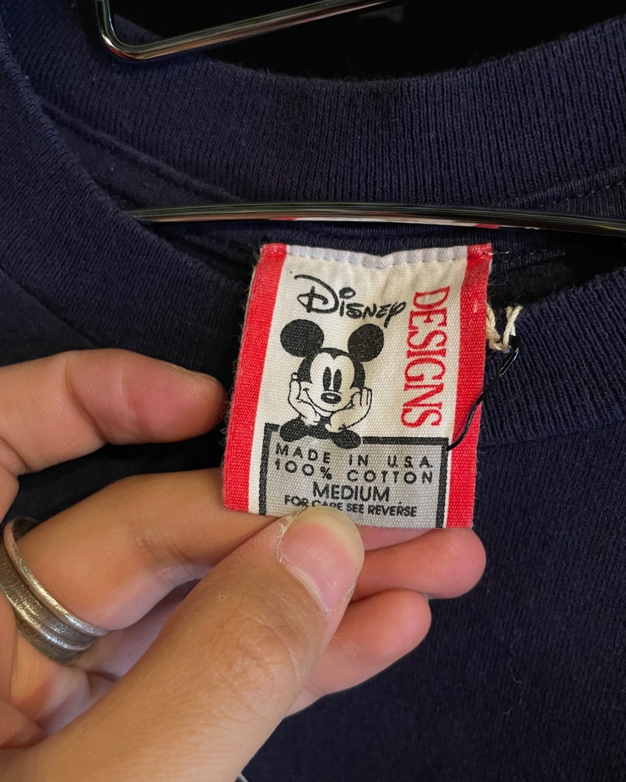 90s Disney DESIGNS(The Walt Disney Studios)Tシャツ(ネイビー・M・USA製) 5
