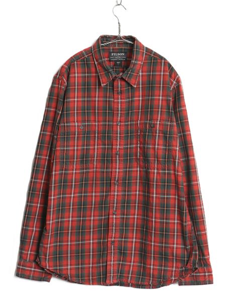 US企画 フィルソン チェック 長袖 フランネル シャツ メンズ L 古着 コットン ネルシャツ 長袖シャツ マルチカラー カジュアル 日本未発売 6,768円
