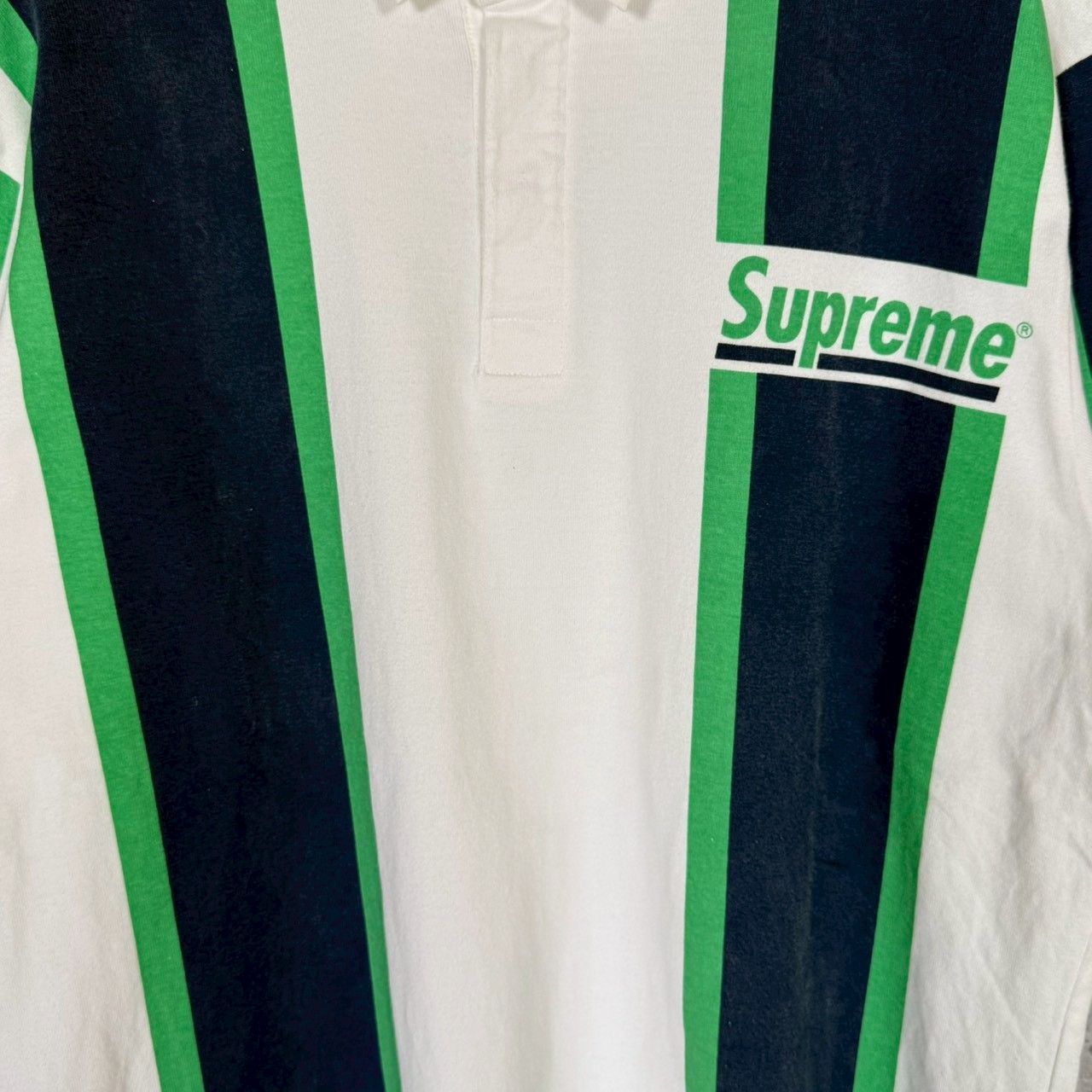 Supreme ストライプ ラガーシャツ L