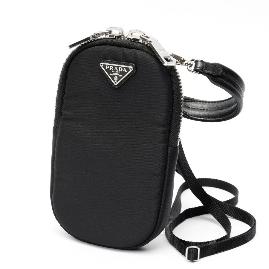 プラダ / PRADA　フォン ホルダー / ショルダー ポーチ　1DH030　ナイロン　ブラック 【中古】
