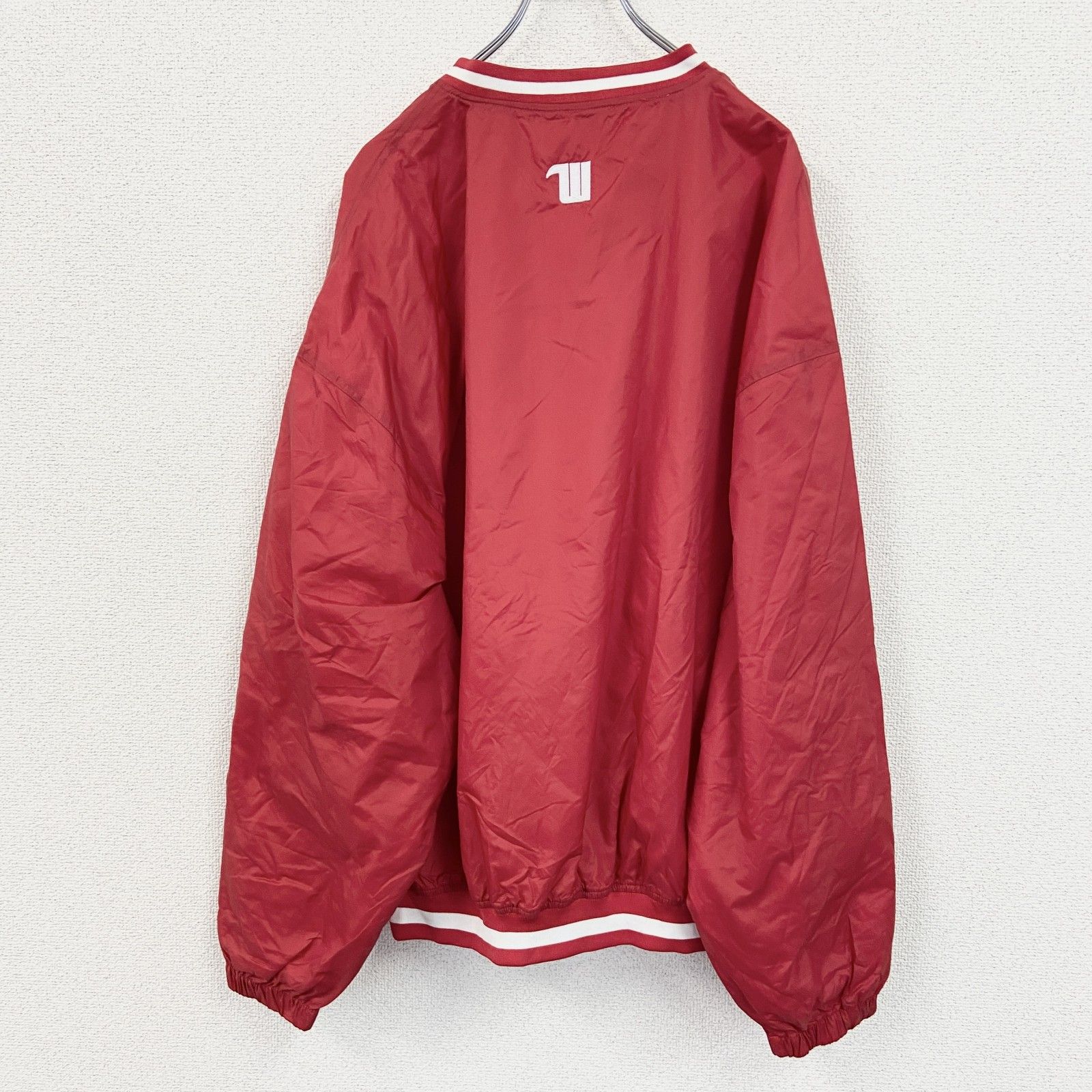 Champion チャンピオン ナイロンジャケットプルオーバー 赤 レッド XL 