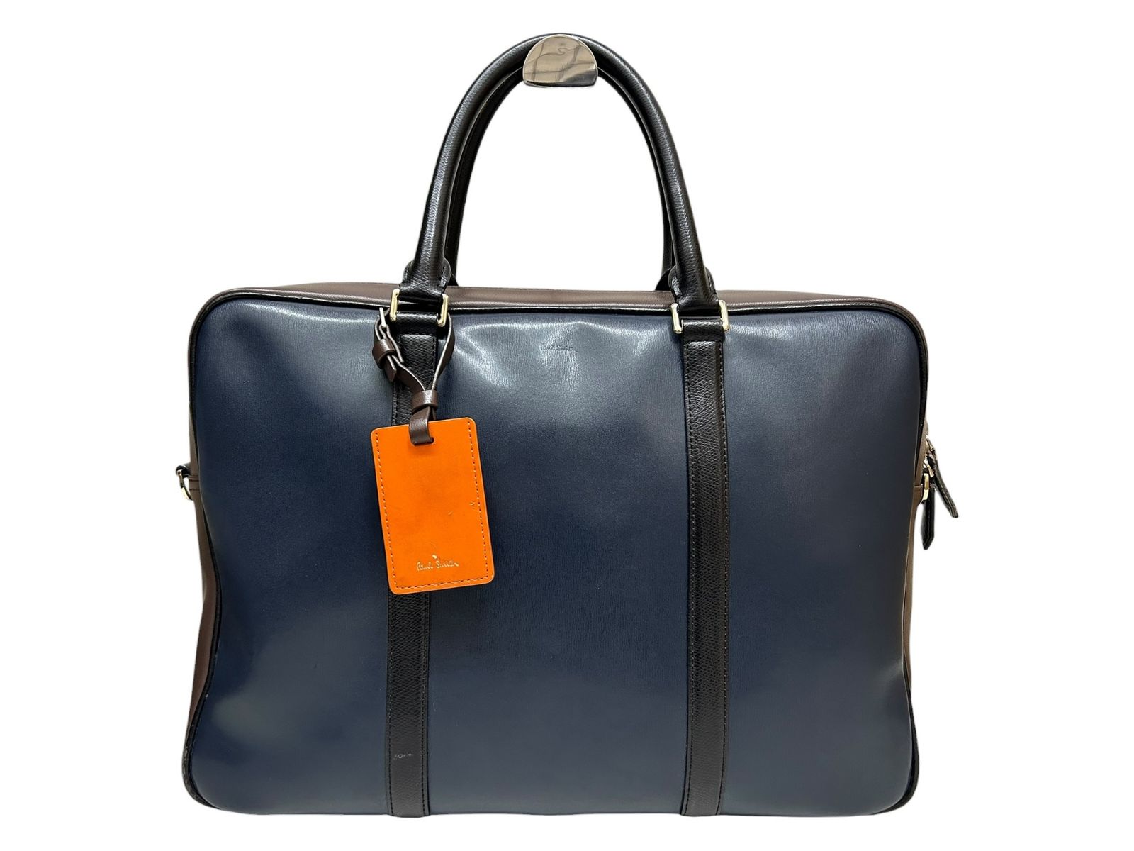 極美品☆Paul Smithポールスミス ビジネスバッグ ブリーフケースネイビー Paul Smith (ポールスミス) ブリーフケース ビジネスバック ネイビー