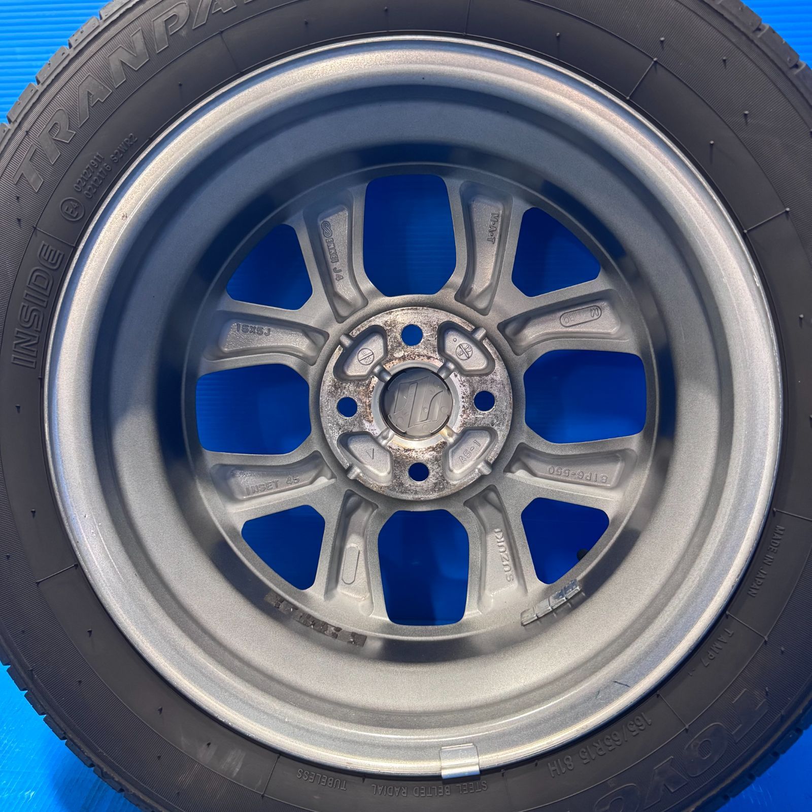 スズキ ソリオ純正 15インチ 5.0J ＋45 4H PCD100 ハブ径約54mm