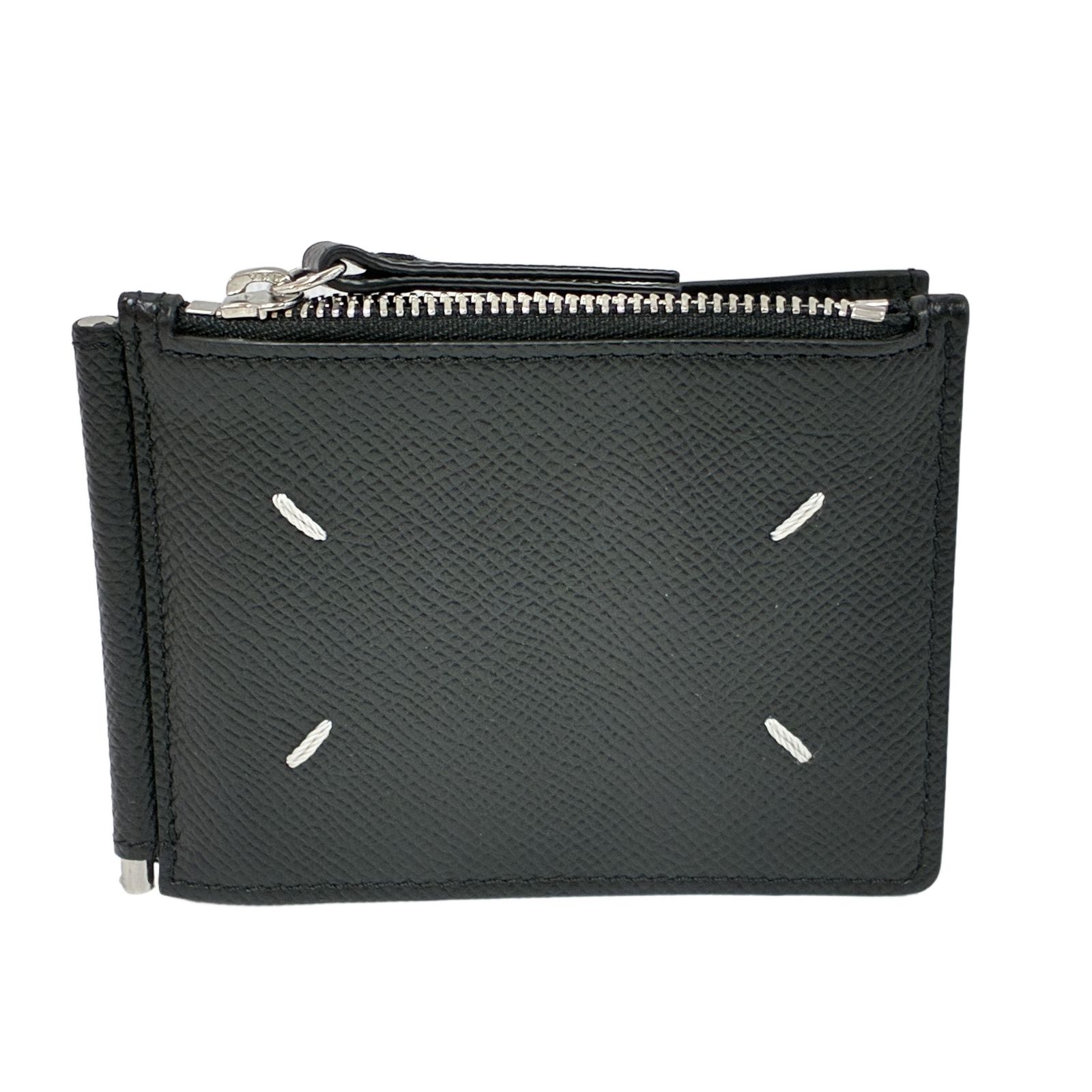 Maison Margiela マネークリップ 二つ折り財布 メゾン マルジェラ レザー ブラック 財布 中古 良好 T11185780