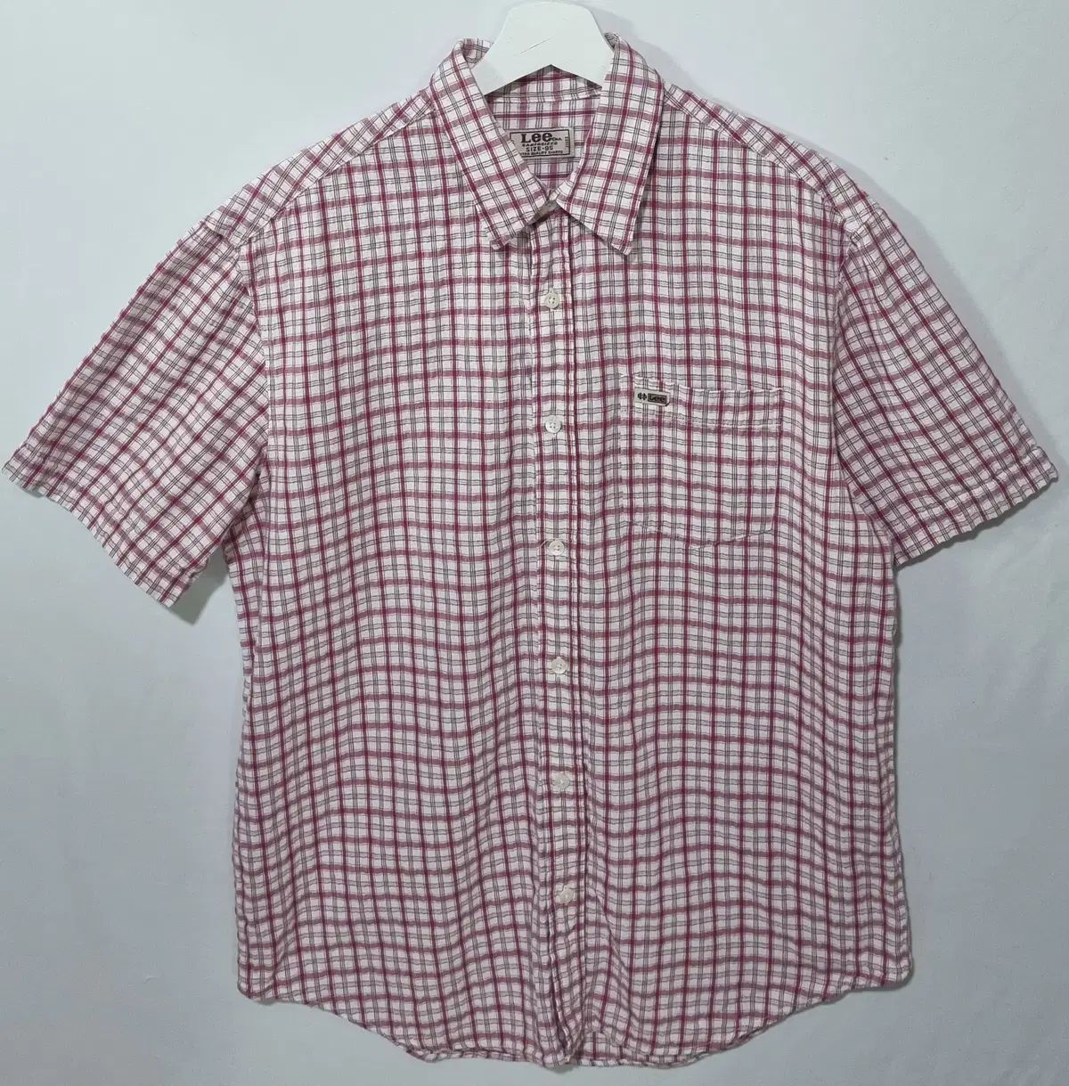 オーバーサイズ M ) Lee リー ヴィンテージ レッド CHECK 半袖 シャツ