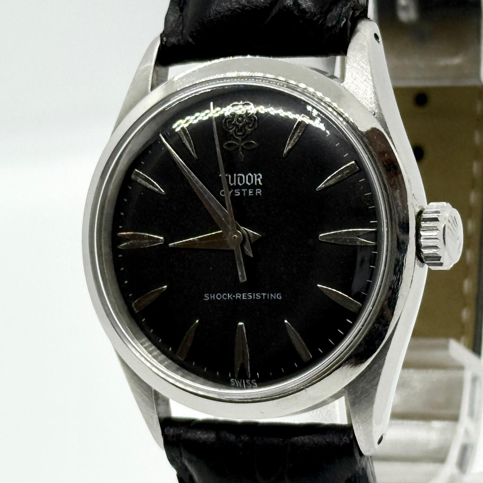 TUDOR チュードル オイスター 7934 ブラック 手巻き メンズ デカバラ 腕時計 稼働品