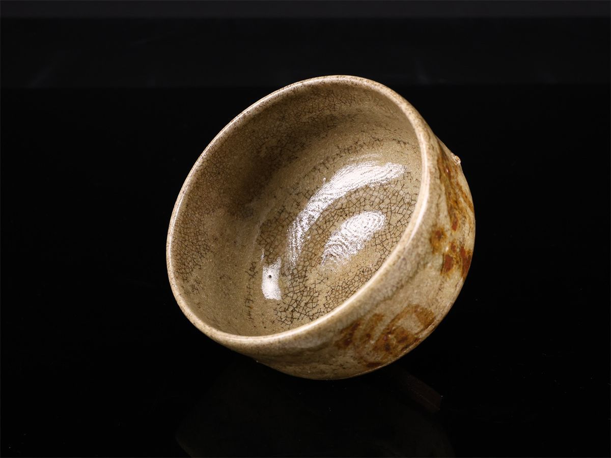 CR387 江戸時代 【朝鮮唐津】 茶碗／箱付 時代の窯傷あり！CR387