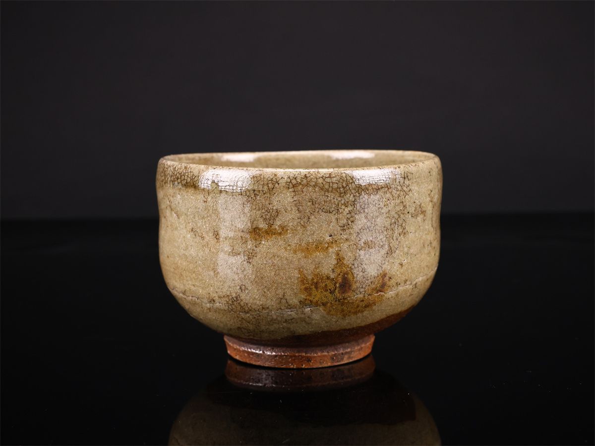 CR387 江戸時代 【朝鮮唐津】 茶碗／箱付 時代の窯傷あり！CR387