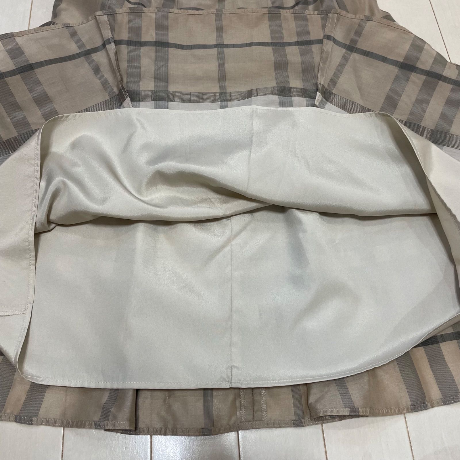 BURBERRY LONDON バーバリーロンドン ノバチェック フレアスカート 38