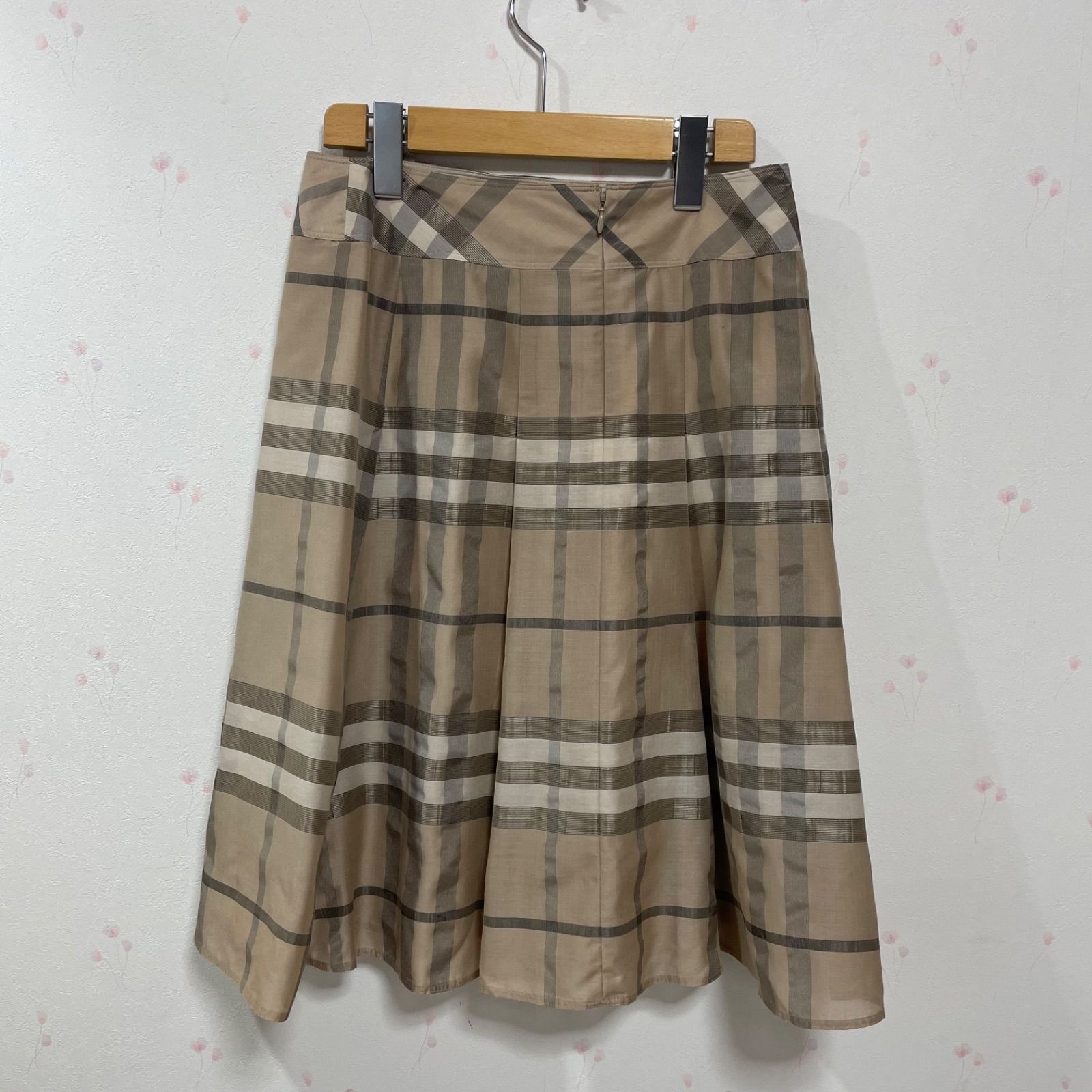 BURBERRY LONDN バーバリー ノバチェック フレアスカート ロング BURBERRY LONDON バーバリーロンドン ノバチェック フレアスカート 38
