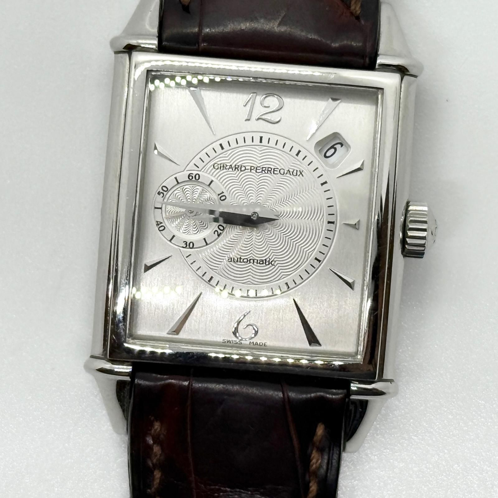 GIRARD-PERREGAUX ジラール・ペルゴ 25932 シルバー AT メンズ 腕時計 稼働品