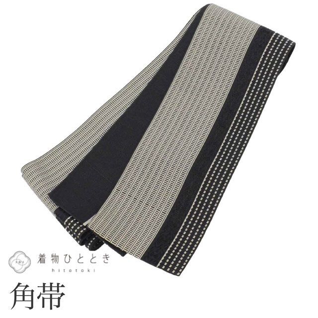 リサイクル 男性 帯 メンズ 角帯 正絹 絹 博多織 博多帯 特品 全通柄 縞 仕立て上がり セミフォーマル 浴衣 紋付袴 紬 小紋 無地 （浴衣） 花火大会 お祭り kkb4578