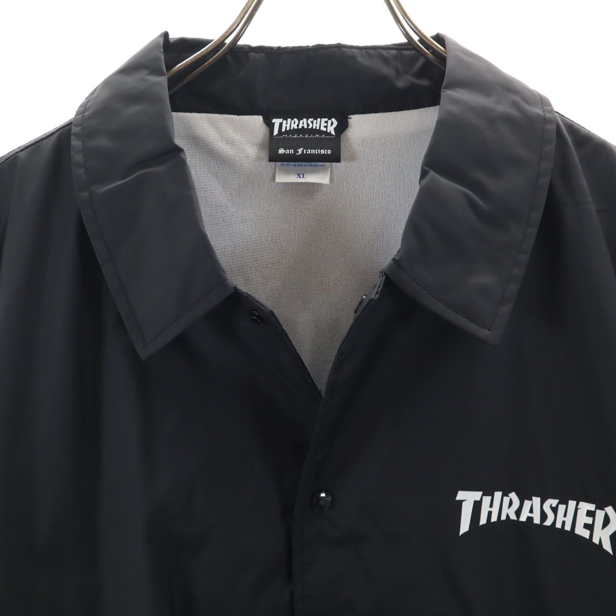 THRASHER スラッシャー コーチジャケット XL ブラック メンズ 古着 