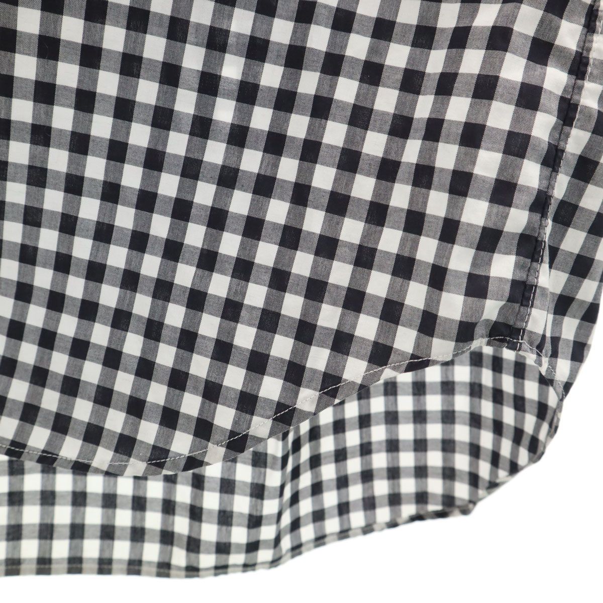 COMME des GARCONS フランス製大小ギンガムブラウスsizeＳ COMME des GARCONS - COMME des GARCONS フランス製大小ギンガム