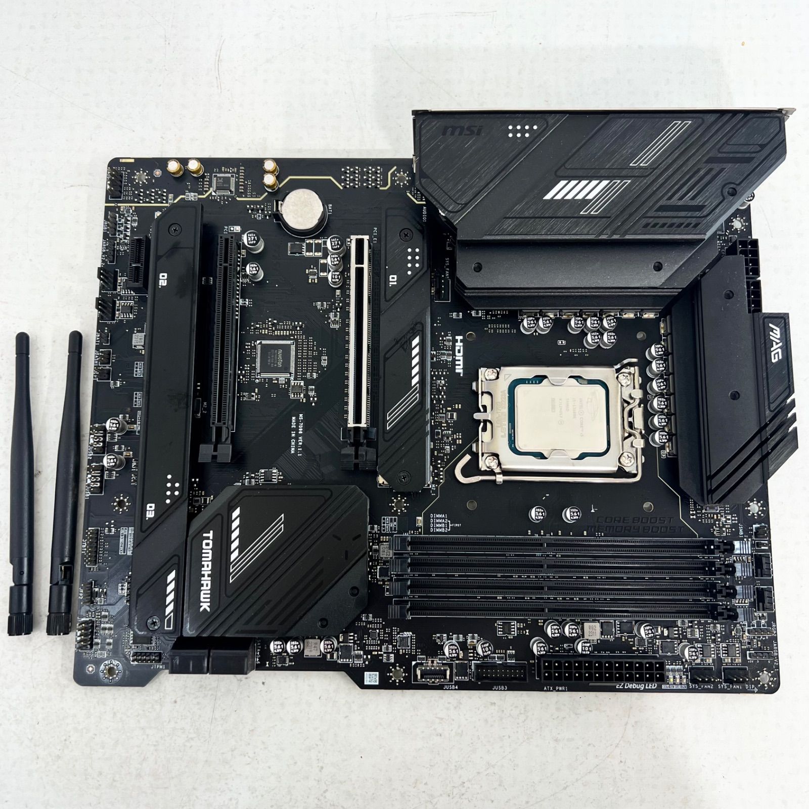 【動作未確認】Intel Core i5-13600K CPU マザーボード MSI MAG B760 TOMAHAWK WIFI DDR4 LGA1700 WiFi搭載 IntelCPU対応 ゲーミングPCパーツ PCアップグレード