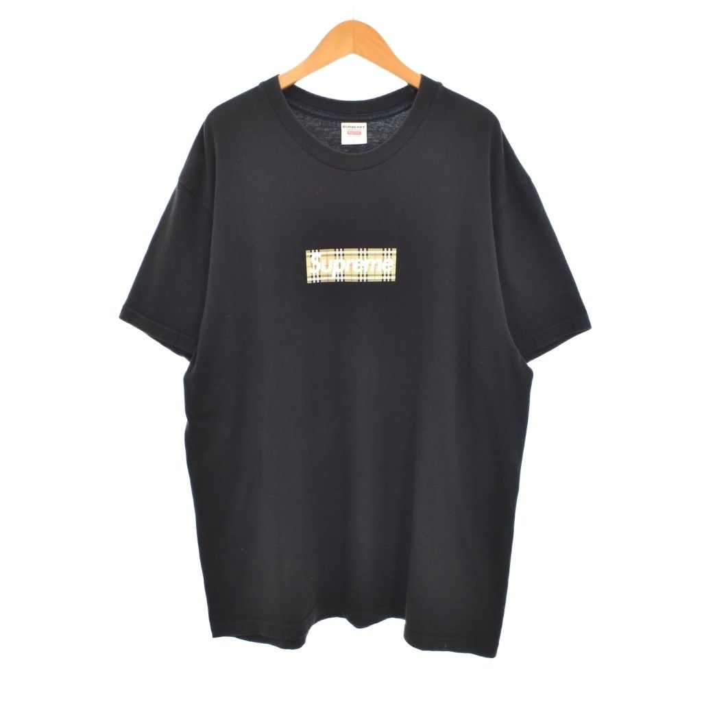 Burberry supreme Tシャツ シュプリーム バーバリー ブラック supreme Burberry シュプリーム バーバリー ボックスロゴTシャツ