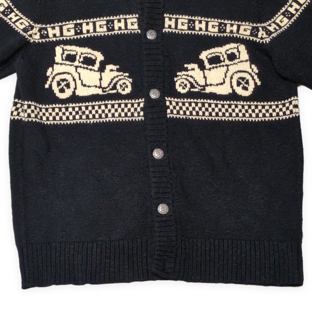ヒステリックグラマー　ニットカーディガン HYSTERIC GLAMOUR ヒステリックグラマー 00's クラシックカー ニット