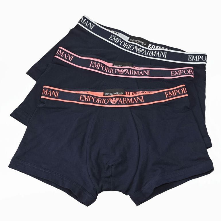 エンポリオ アルマーニ EMPORIO ARMANI 下着 アンダーウェア ボクサーパンツ 無地 ロゴ入り 3パック 全3サイズ メンズ ブラック マルチカラー EM000259 AF20669 MB254 MADE IN ITALY