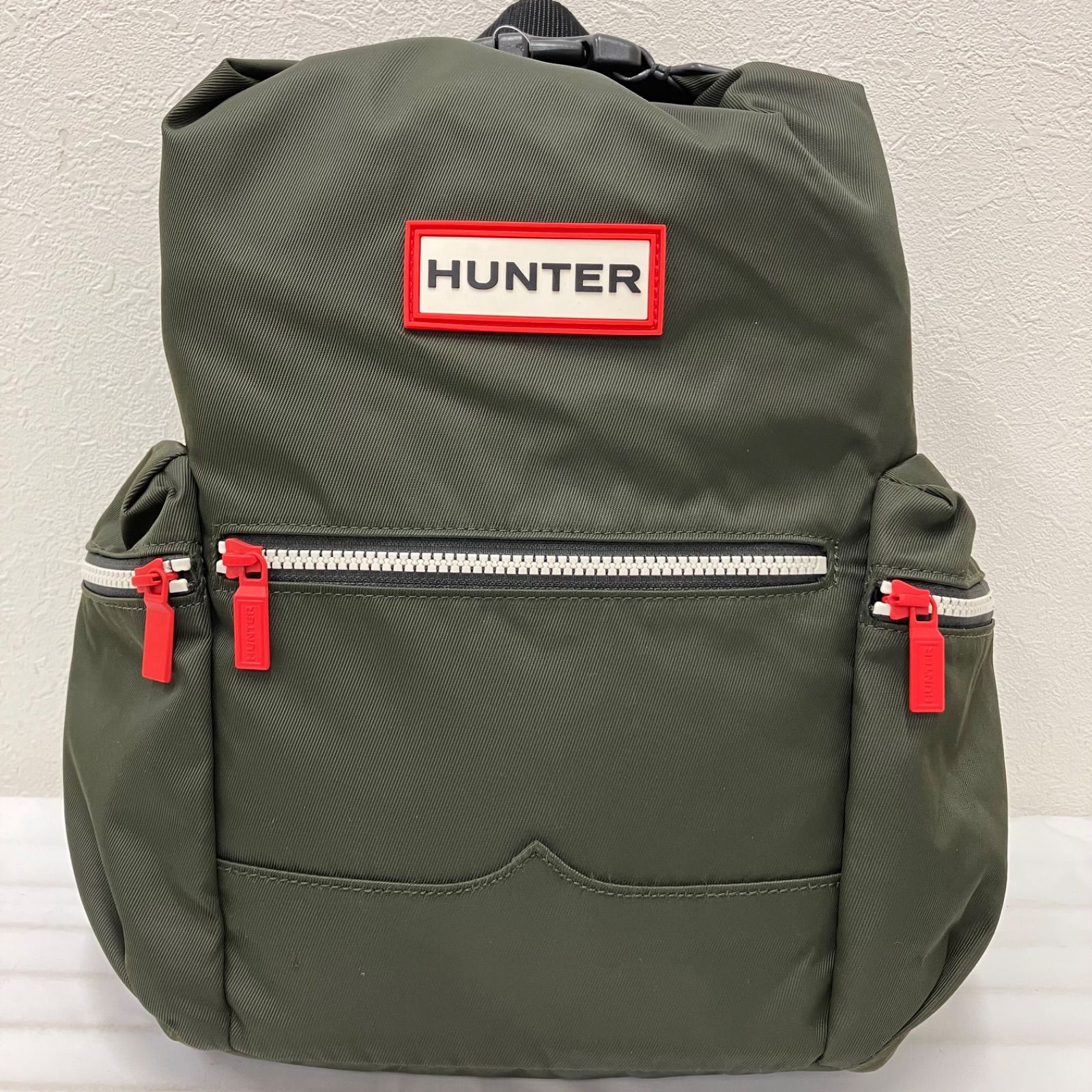 3007　HUNTER　ハンター　トップクリップ　バックパック　TOPCLIP　BACKPACK　ダークオリーブ　カーキ　オリーブ　リュックサック　リュック　レディース　メンズ　ユニセックス　シンプル　きれいめ　カジュアル