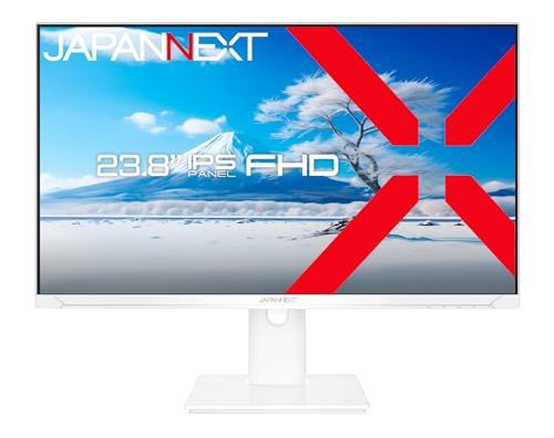 JAPANNEXT 23.8インチ モニター フルHD 1920x1080解像度 IPS ディスプレイ (HDMI/スピーカー内蔵/高さ調節/回転(ピボット)機能/VESA対応/ブルーライトカット) JN-IPS2381FHDR-HSP-W( e7745627