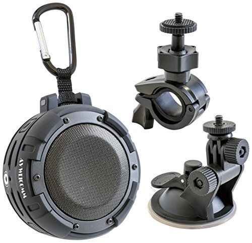 KYOHAYA Bluetooth スピーカー アウトドア 防水 IPX8 風呂 吸盤 重低音 大音量 車 小型 コンパクト ポータブル マイク付き 5W出力 カラビナ付属 吸盤マウント付属 ロールバーマウント付属 SOUND GEAR OU dcb355b4