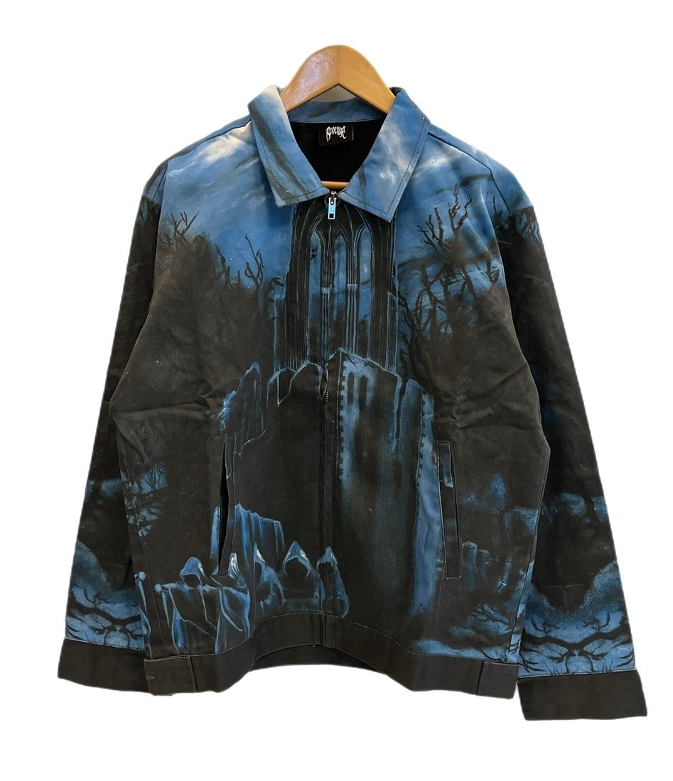 リベンジ REVENGE Dark Throne Work Jacket ダーク スローン ワーク ジャケット 青×黒 ジャケット ブルー Sサイズ 101MT-6241