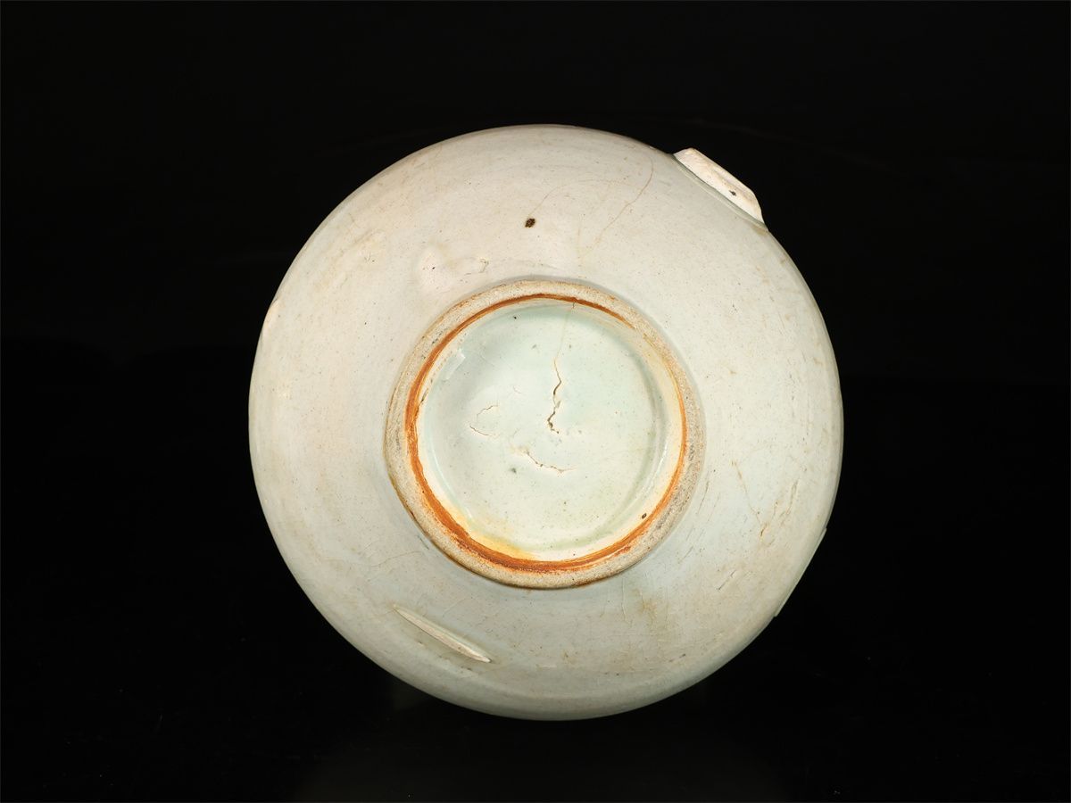 【李朝時代】 青磁 壷／箱付 時代の窯傷あり！CQ122