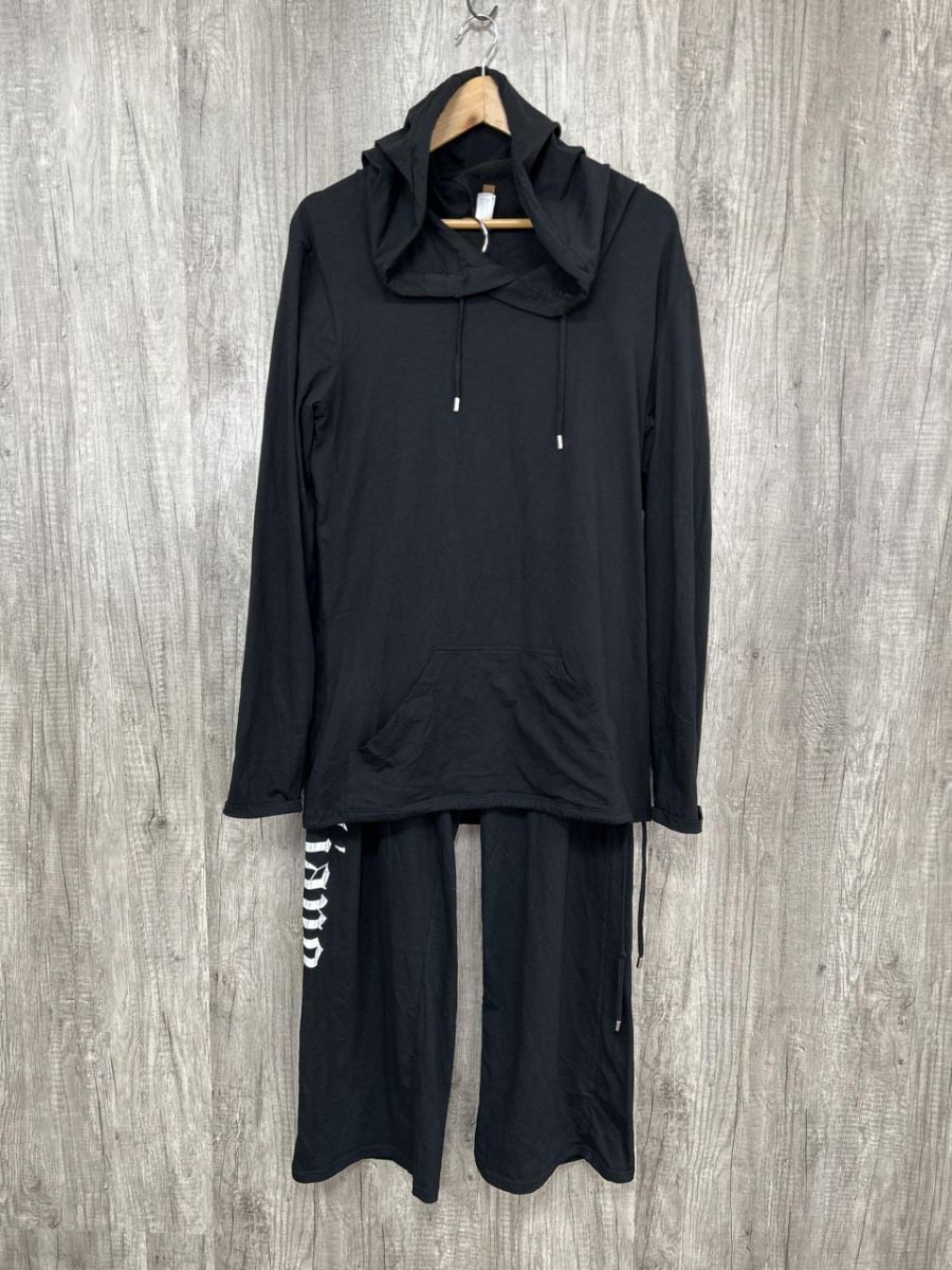 JOHN GALLIANO ジョンガリアーノ パーカー パンツ セットアップ sizeL/白ｘ黒 ■◇◎メンズ