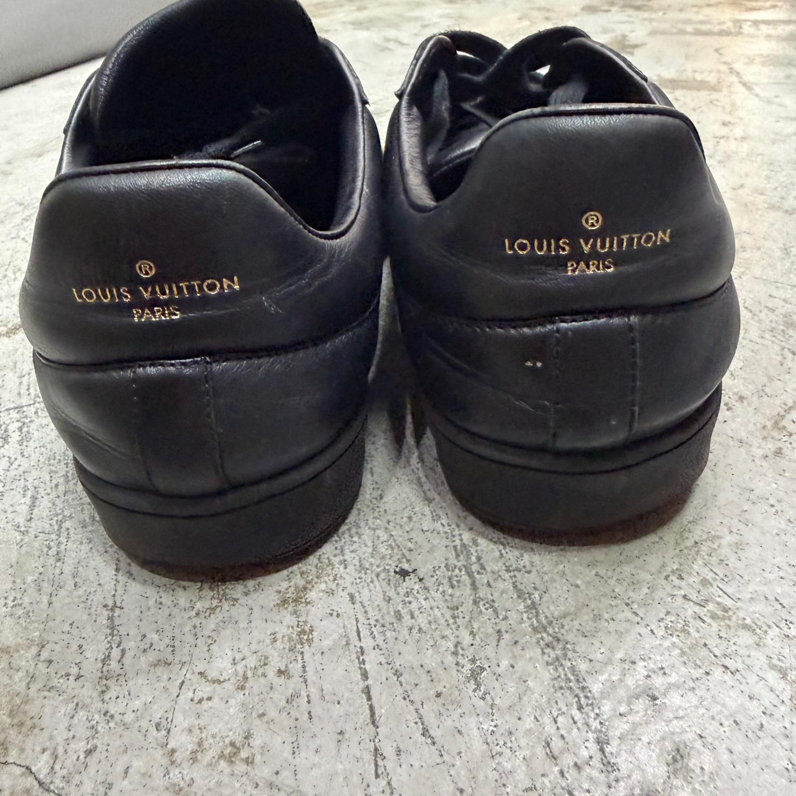 LOUIS VUITTON Luxembourg Side Logo Design Leather Lowcut Sneakers