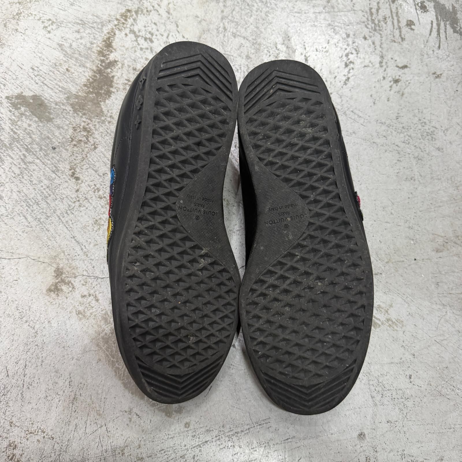 LOUIS VUITTON Luxembourg Side Logo Design Leather Lowcut Sneakers