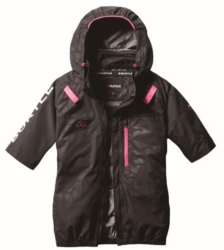 BURTLE バートル エアークラフト半袖ブルゾン リミテッドカラー(ユニセックス) 春夏用 カモフラブラック AC2066 38 L送料無料 7347d311