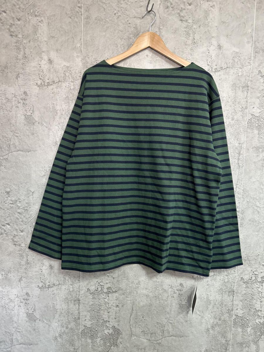 美品 L'Appartement アパルトモン ボーダー ユニセックス 長袖 カットソー sizeF/緑 ■◇◎レディース
