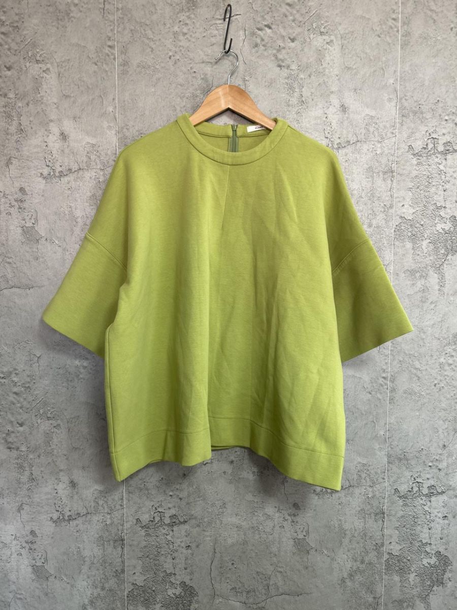 CLANE クラネ バルキーライン ハーフスリーブ カットソー sizeF/黄緑 ■◇ レディース