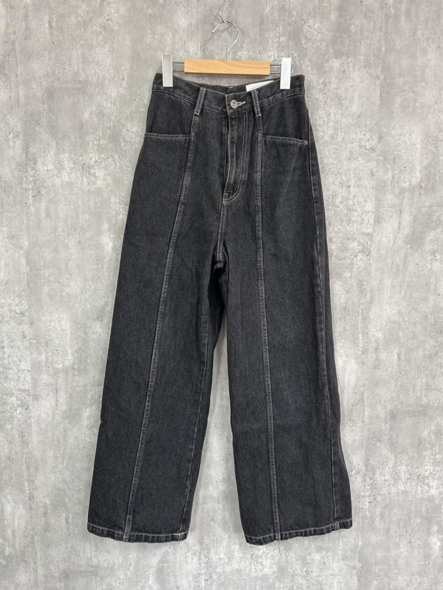 CAPRICIEUX LE'MAGE カプリシュレマージュ センター切替 デニムパンツ size38/黒 ■■ レディース