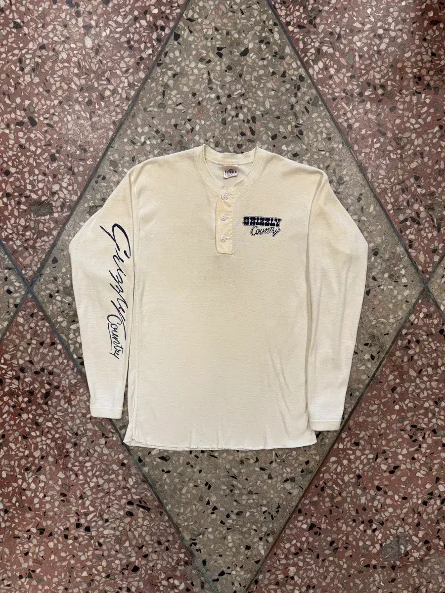 80s バッファローシャツ Grizzly ヘンリーネック (M)