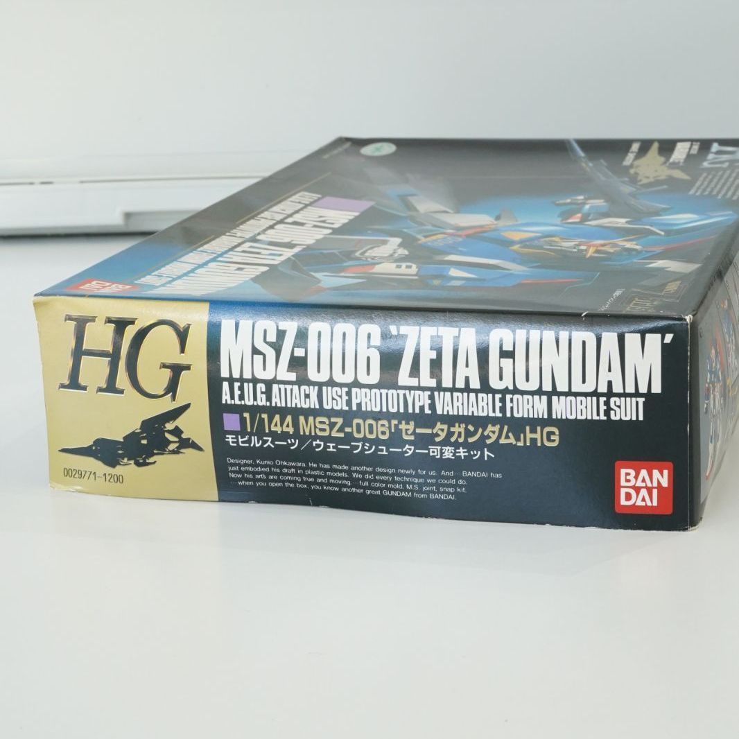 旧HG 1/144 MSZ-006 ゼータガンダム 一部組立済み 1990年製 BANDAI 旧