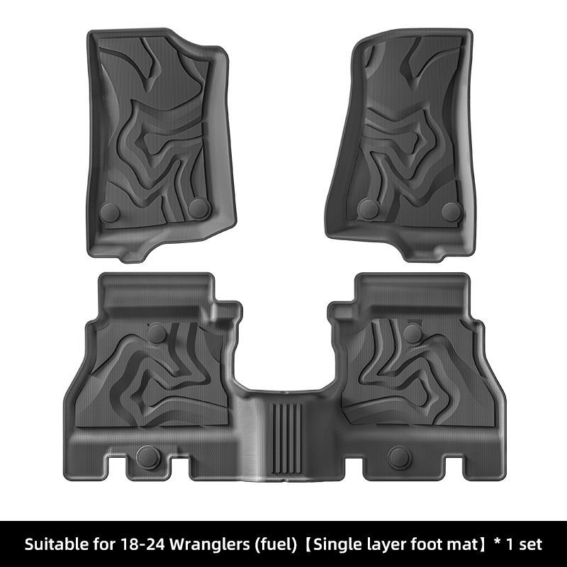 送料込 ジープ ラングラー 牧馬人 Wrangler 右ハンドル 2018-2024 TPE フロアマット カーマット 簡単取付 美装 車内保護