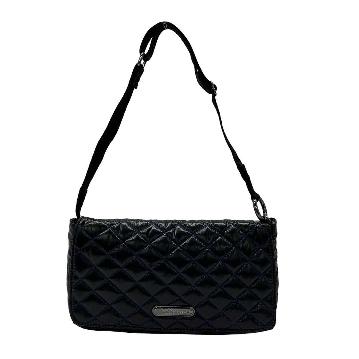 LESPORTSAC(レスポートサック) ショルダーバッグ美品 - 黒×ネイビー キルティング
