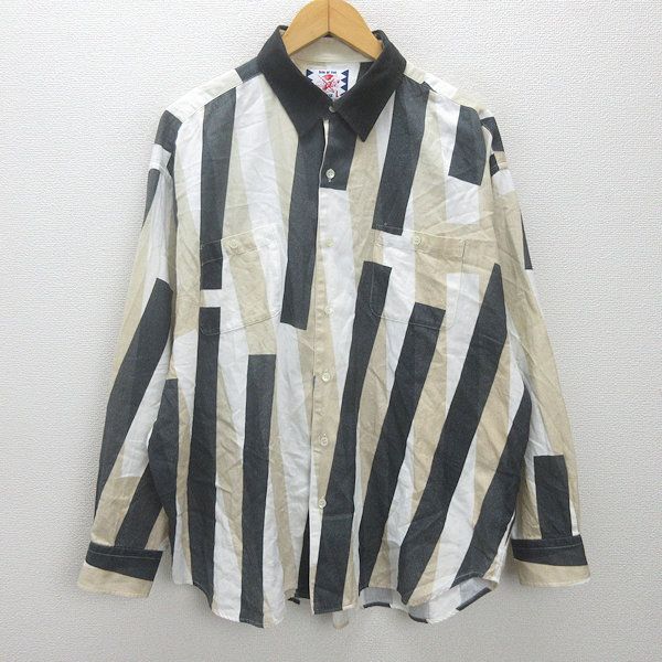 K□サノバチーズ/SON OF THE CHEESE Big Shirt CL ストライプ 長袖