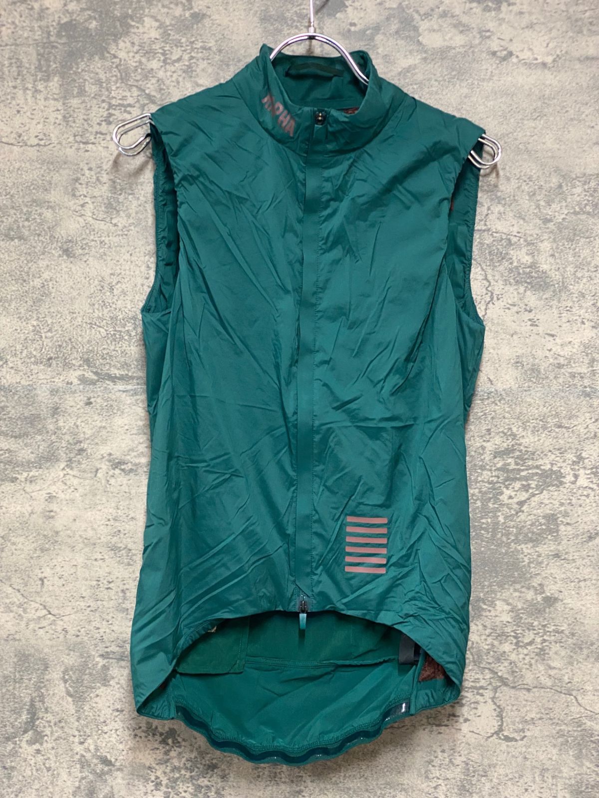 KB325 ラファ Rapha PRO TEAM INSULATED GILET ジレ サイクルベスト 緑 S 裏起毛