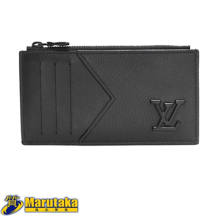 【ルイヴィトン】アエログラム コインカード・ホルダー ICチップ M82068 コンパクトウォレット コインケース レザー 黒 LOUIS VUITTON中古 逸品質屋 丸高 甲子園店 人気 ブランド 高級 26k14-2