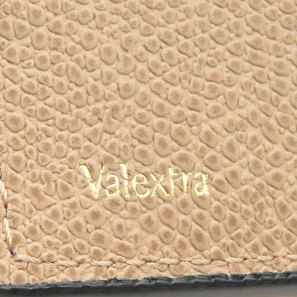 ヴァレクストラ Valextra 二つ折り財布 イジィデ ウォレット レザー ソフトカーフスキン カシミア ゴールド金具 SGES0005028LOCPS99MBC 【箱】【中古】