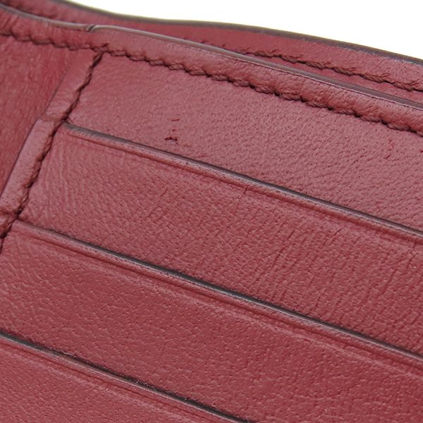 ロエベ LOEWE 三つ折り財布 バーティカル ウォレット スモール カーフ ソフトグレインカーフ ライトキャラメル×ピーカン シルバー金具 茶 アナグラム コンパクトウォレット 【箱】【中古】