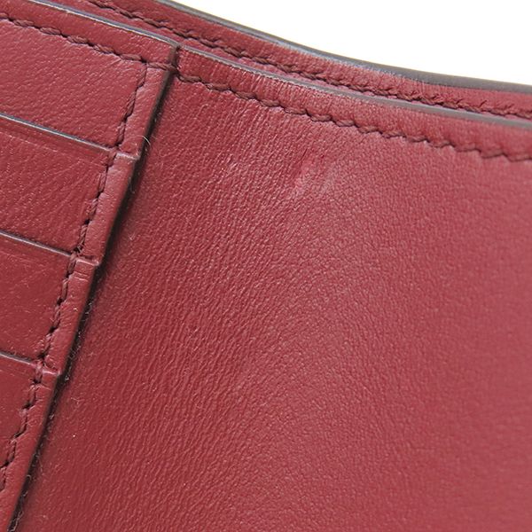 ロエベ LOEWE 三つ折り財布 バーティカル ウォレット スモール カーフ ソフトグレインカーフ ライトキャラメル×ピーカン シルバー金具 茶 アナグラム コンパクトウォレット 【箱】【中古】