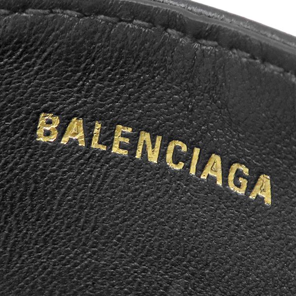 バレンシアガ BALENCIAGA カードケース モナコ BBロゴ ラムスキン ブラック ヴィンテージ金具 カード入れ 名刺入れ 定期入れ パスケース カードウォレット 765463 【箱】【中古】