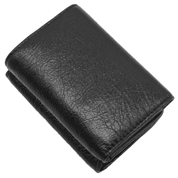 バレンシアガ BALENCIAGA 三つ折り財布 モナコ BBロゴ ミニ財布 ラムスキン ブラック ヴィンテージ金具 黒 MONACO コンパクトウォレット 765467 【箱】【中古】 バレンシアガ BALENCIAGA 三つ折り財布 モナコ BBロゴ ミニ財布 ラムスキン ブラック ヴィンテージ金具 黒 MONACO コンパクトウォレット 765467 【箱】【中古】