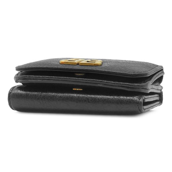 バレンシアガ BALENCIAGA 三つ折り財布 モナコ BBロゴ ミニ財布 ラムスキン ブラック ヴィンテージ金具 黒 MONACO コンパクトウォレット 765467 【箱】【中古】 バレンシアガ BALENCIAGA 三つ折り財布 モナコ BBロゴ ミニ財布 ラムスキン ブラック ヴィンテージ金具 黒 MONACO コンパクトウォレット 765467 【箱】【中古】