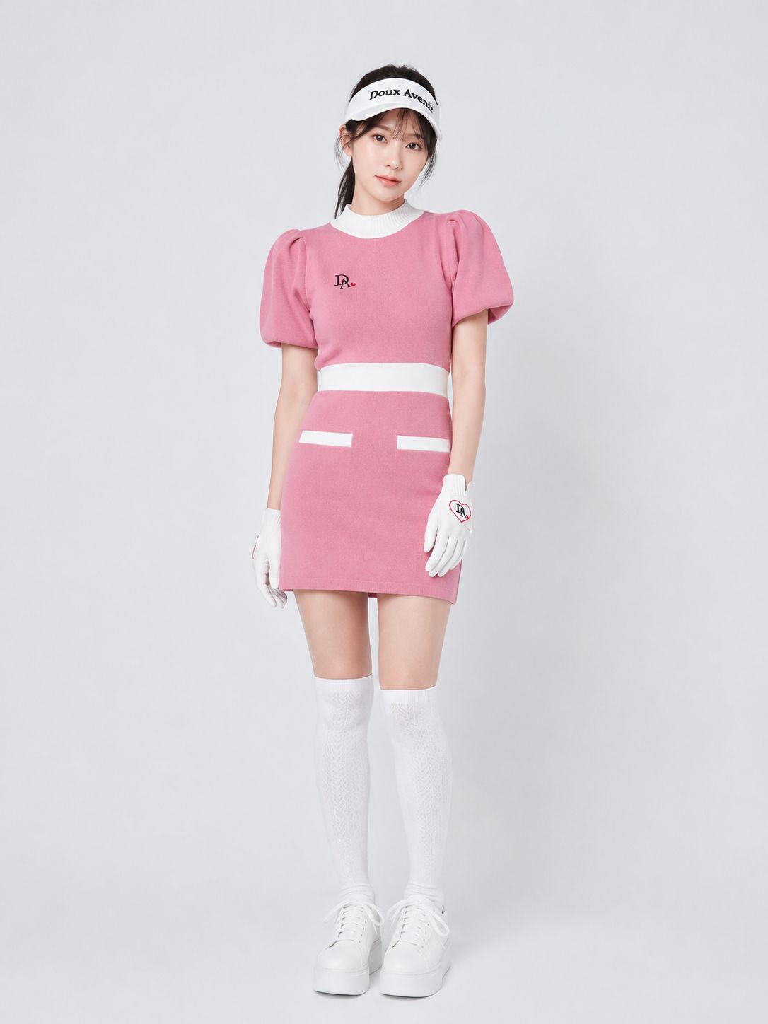 新品 Doux Avenir ドゥ アヴニール 半袖 パフスリーブ バイカラー